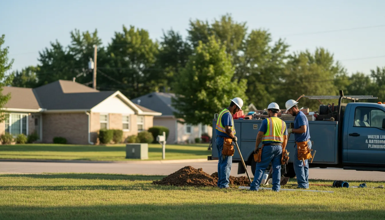 Residential water line and bathroom plumbing service in Loda, IL